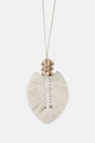 Leaf Macrame Pendant Necklace