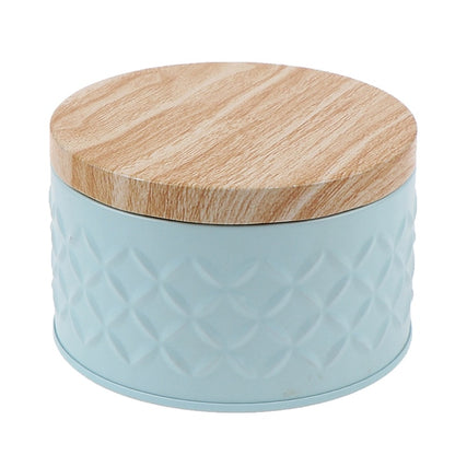 Round Wood Storage Box Zendrop