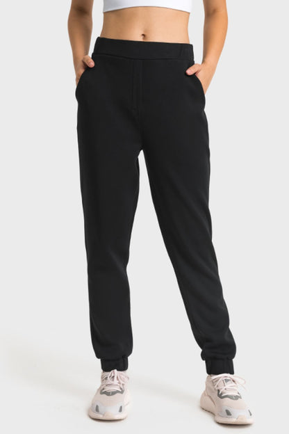 Pull-On Joggers with Side Pockets Trendsi