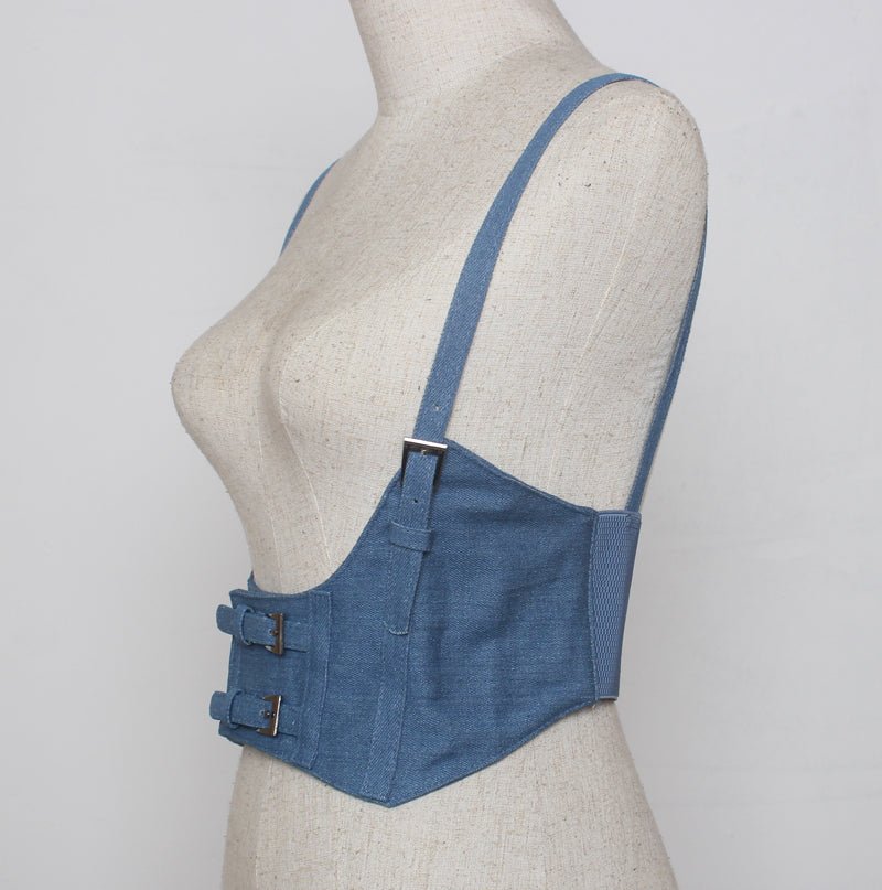 Denim Style Harness Style Fashion Belt - DunbiBeauty, LLC