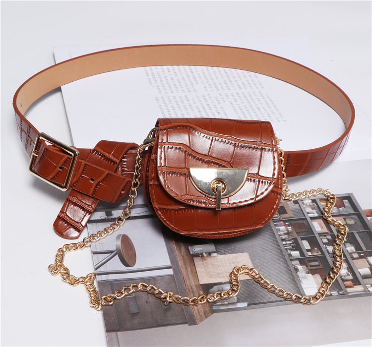 Detachable belt and chain pouch - DunbiBeauty, LLC