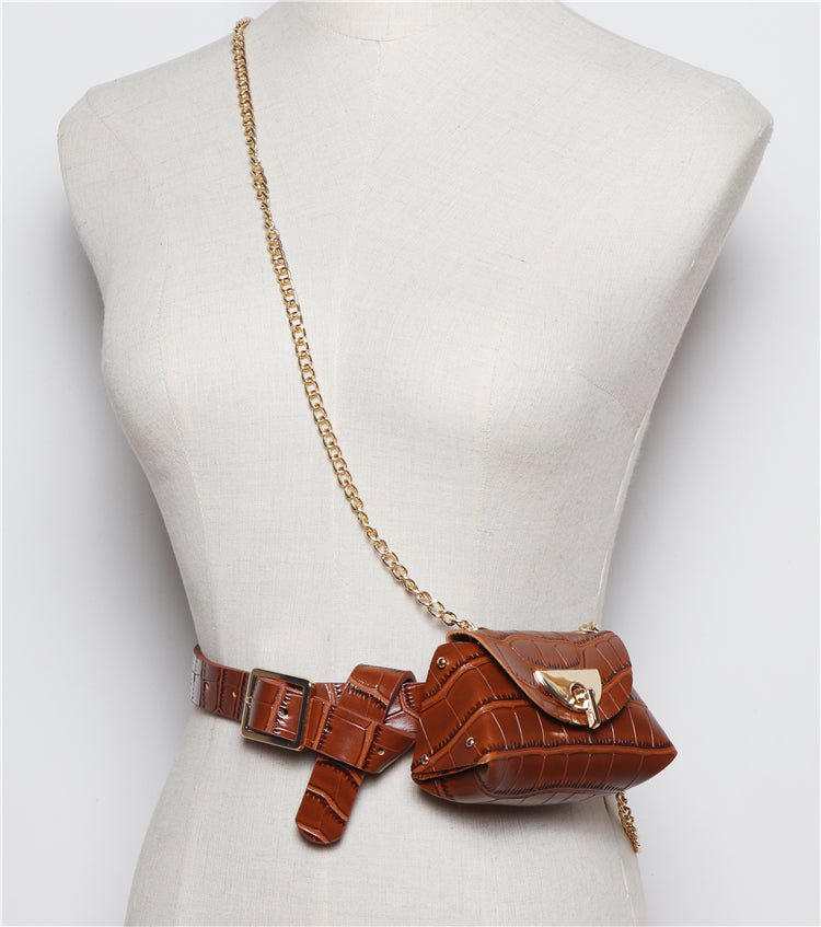 Detachable belt and chain pouch - DunbiBeauty, LLC