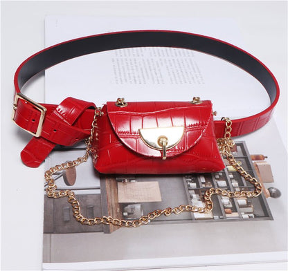 Detachable belt and chain pouch - DunbiBeauty, LLC