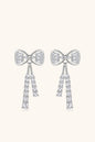 1.12 Carat Moissanite 925 Sterling Silver Bow Earrings