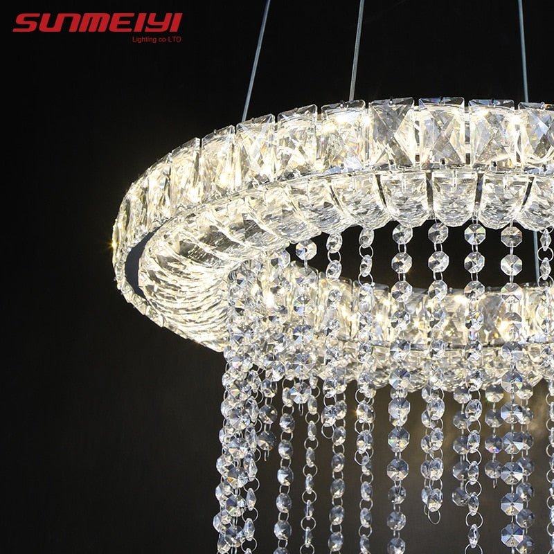 Dimmable LED Chandeliers Modern Crystal Smart Lighting For Dining room Kitchen Living room Lamp Chandelier lustre industriel - DunbiBeauty, LLC