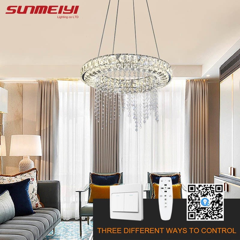 Dimmable LED Chandeliers Modern Crystal Smart Lighting For Dining room Kitchen Living room Lamp Chandelier lustre industriel - DunbiBeauty, LLC