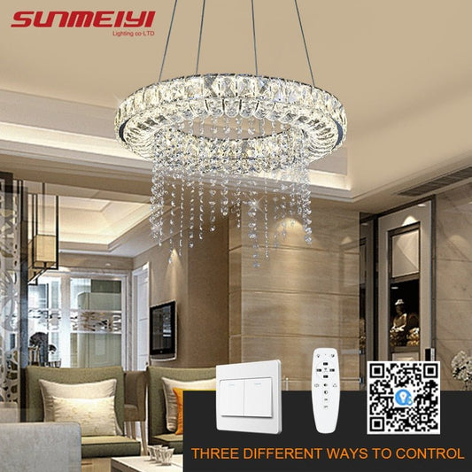 Dimmable LED Chandeliers Modern Crystal Smart Lighting For Dining room Kitchen Living room Lamp Chandelier lustre industriel - DunbiBeauty, LLC