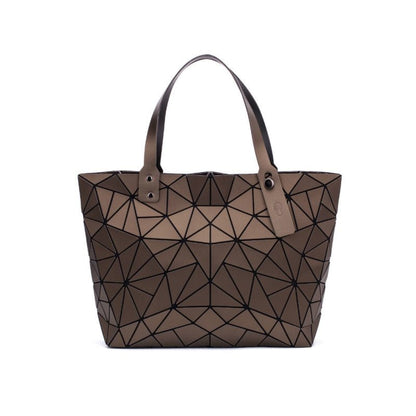 DIOMO PU Leather Geometric Tote Handbag - DunbiBeauty, LLC