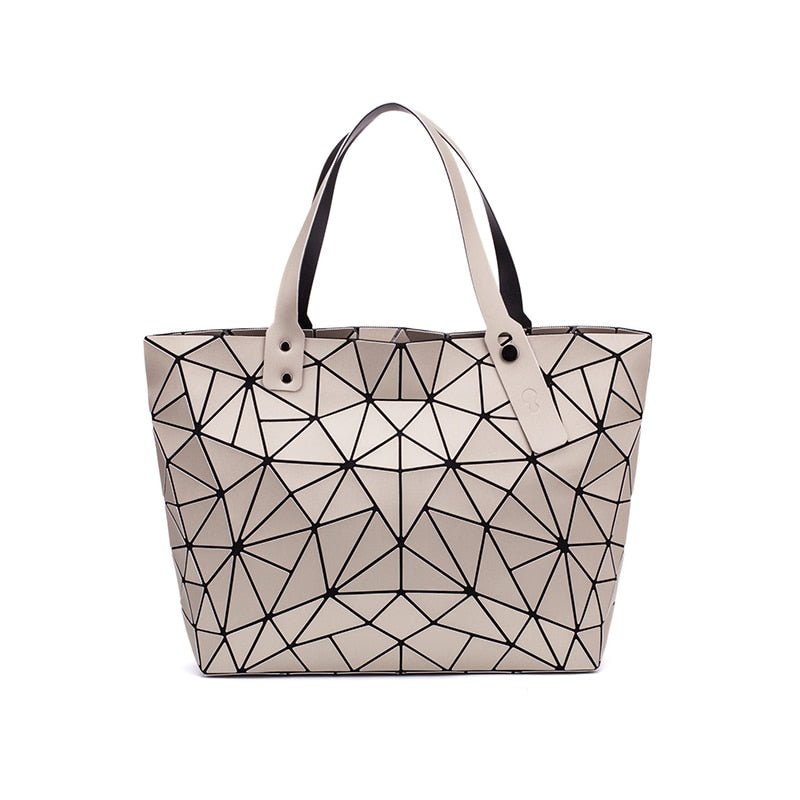 DIOMO PU Leather Geometric Tote Handbag - DunbiBeauty, LLC