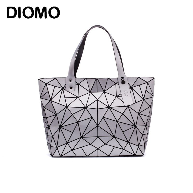 DIOMO PU Leather Geometric Tote Handbag - DunbiBeauty, LLC