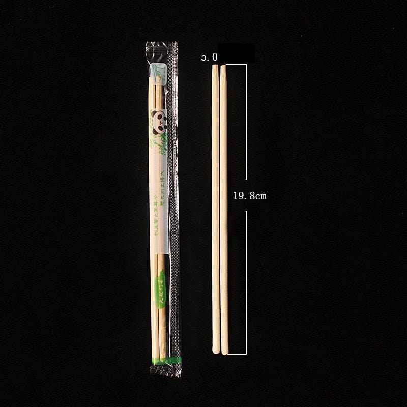 Disposable Bamboo Wood Chopsticks Sticks 5.0*19.8cm 50 Pairs Kitchen gadgets - DunbiBeauty, LLC