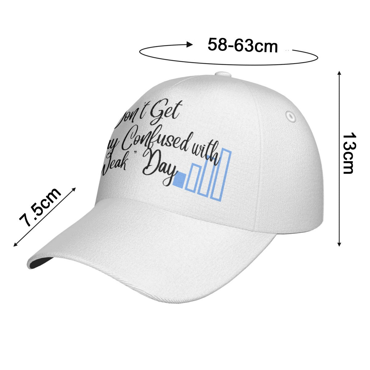 Don't Get Weekday Confused with Weak Day All-Over Print Peaked Cap - DunbiBeauty, LLC