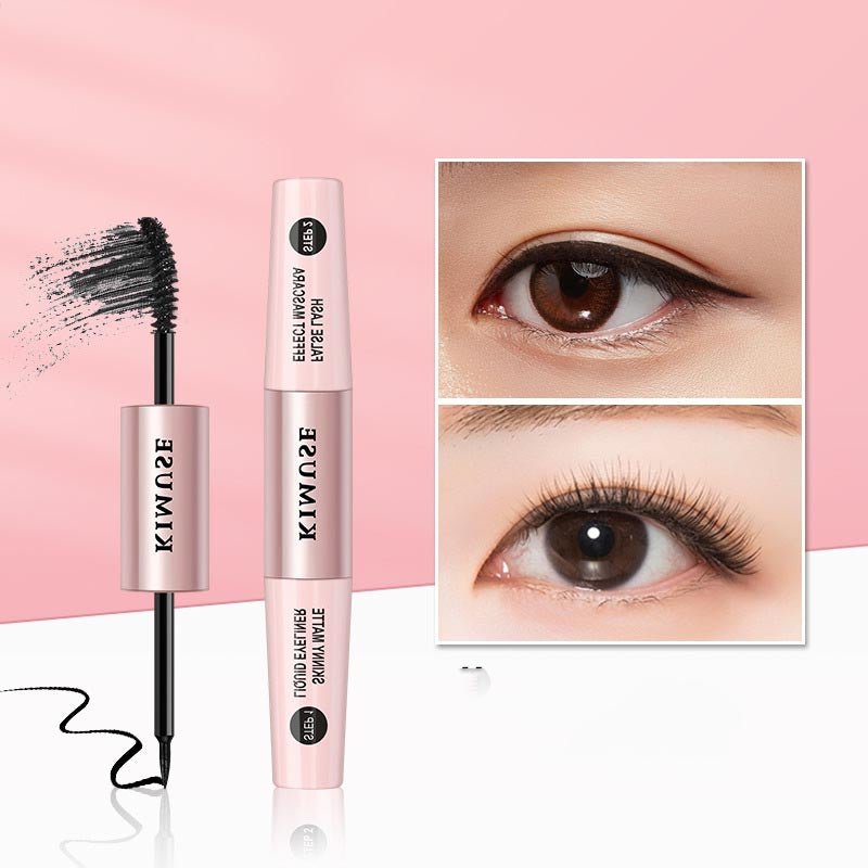 Double-Head Long Lasting Waterproof Mascara Liquid Eyeliner Combination - DunbiBeauty, LLC