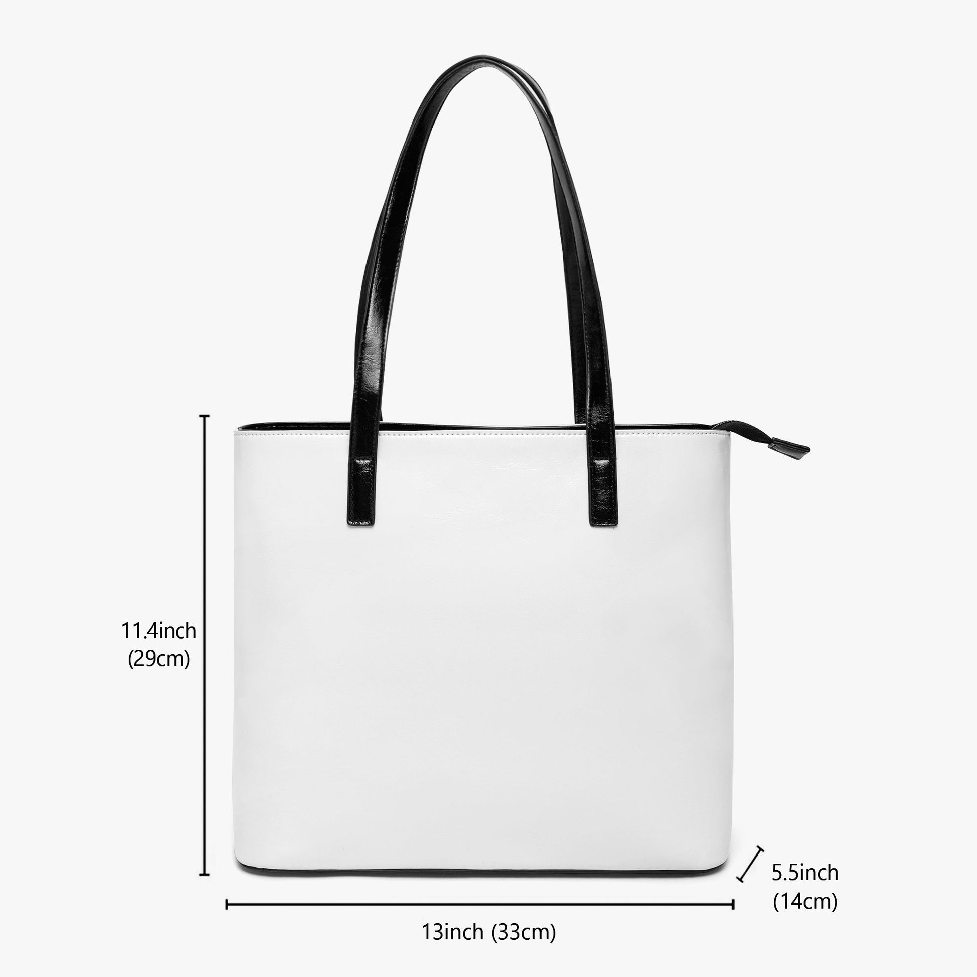 Double-Side Printing PU Tote Bag Black Women in Business Elegance, Confidence (Designed by Dunbi) - DunbiBeauty, LLC