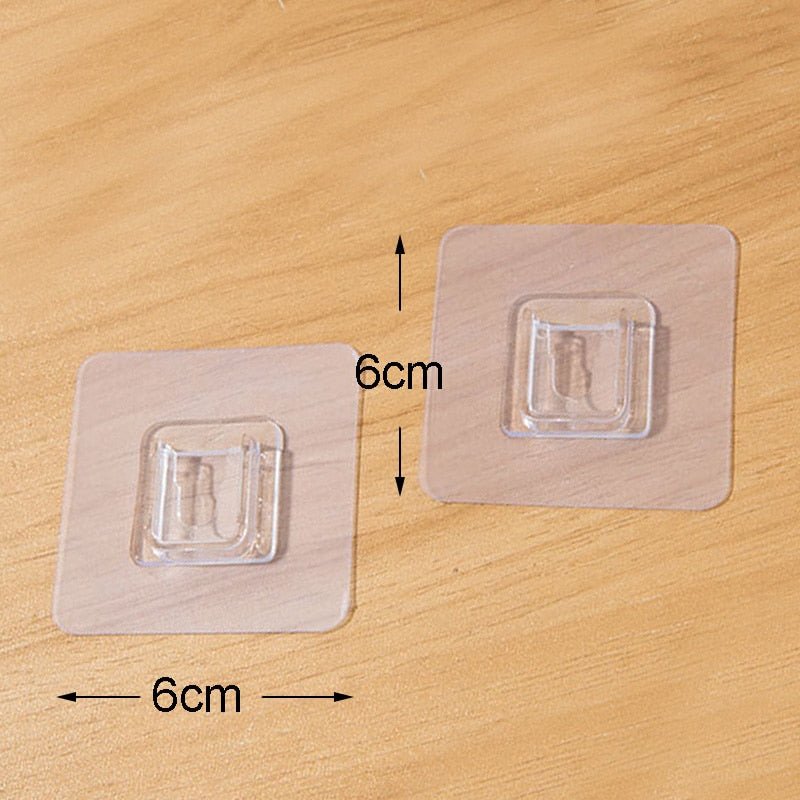 Double-Sided Adhesive Wall Hooks Hanger Strong Transparent Multifunction Hooks Sucker Wall Storage Holder For Kitchen Bathroom - DunbiBeauty, LLC