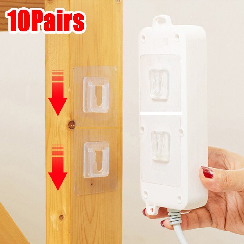 Double-Sided Adhesive Wall Hooks Hanger Strong Transparent Multifunction Hooks Sucker Wall Storage Holder For Kitchen Bathroom - DunbiBeauty, LLC