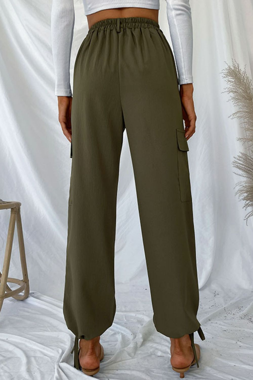 Drawstring Ankle Cargo Pants - DunbiBeauty, LLC