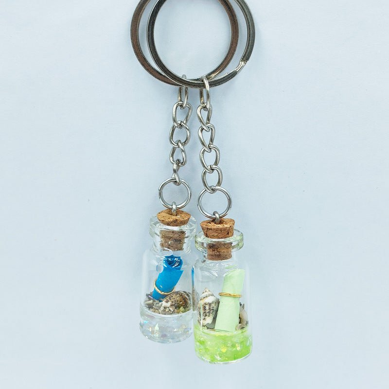 Dried Flower in a Bottle Keychain - DunbiBeauty, LLC