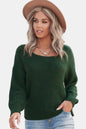 Drop Shoulder Round Neck Sweater - DunbiBeauty, LLC