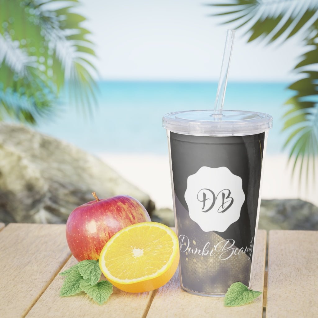 DunbiBeauty Plastic Tumbler with Straw - DunbiBeauty, LLC