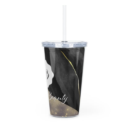 DunbiBeauty Plastic Tumbler with Straw - DunbiBeauty, LLC