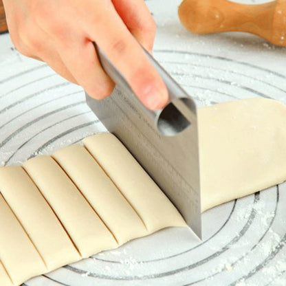 Durable Stainless Steel Pizza Dough Fondant Scraper Cutter Cake Baking Pastry Spatulas Cutters Tough Kitchen Tool Accessories - DunbiBeauty, LLC