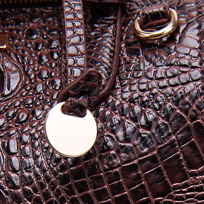 Retro Crocodile Pattern Crossbody Bag Kiwidrop