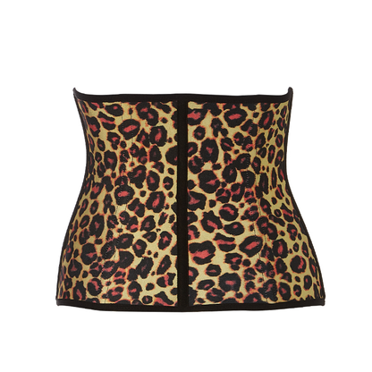 Women's Leopard Print 3-Hook Latex Waist Trainer Kiwidrop