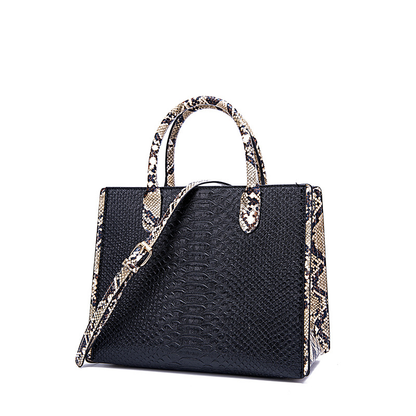 Retro Snakeskin Print Tote Bag Set Kiwidrop