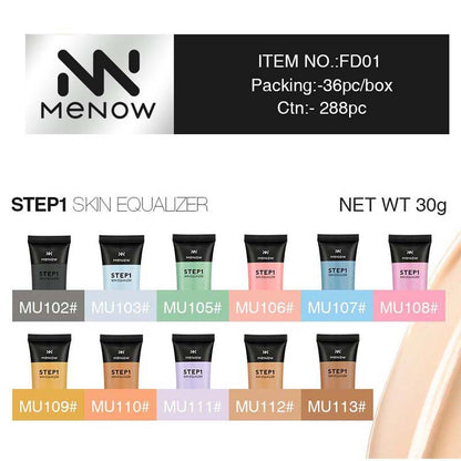 MENOW FD01 Base Makeup Primer Cream Brightening BB Cream Liquid Foundation Hypersku