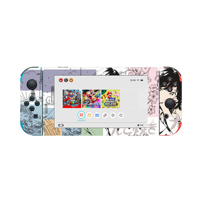 Nintendo Switch Game Console Stickers ｜PVC - Japanese, Japan, Girl, Kawaii, Cute, Anime, Manga Style, Peace, Sushi, Tokyo, Cherry Blossoms (Designed by Dunbi)