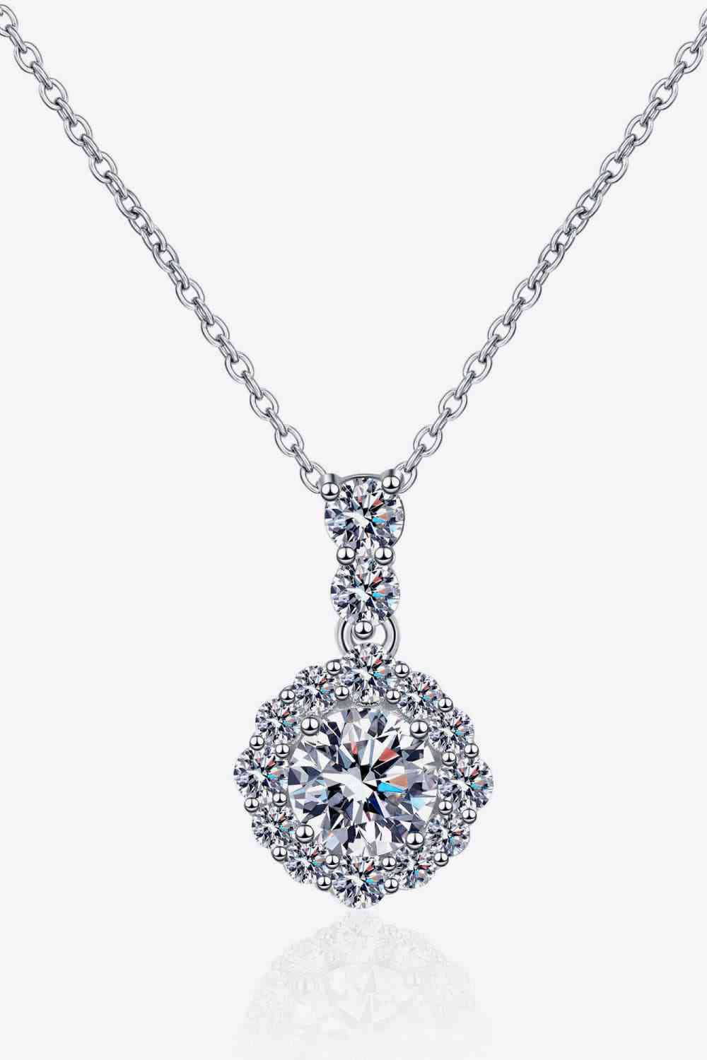 1 Carat Moissanite 925 Sterling Silver Necklace