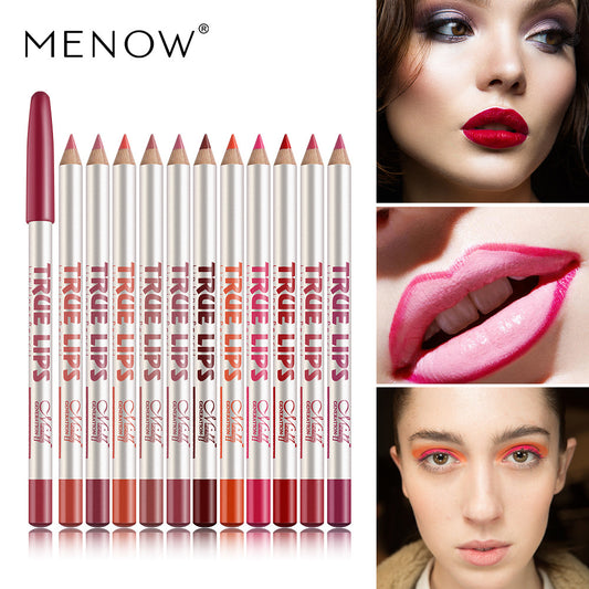 MENOW Makeup P14002 Lip Liner 12 Colors Mixed Color Waterproof Lipstick Pen Cosmetics Hypersku