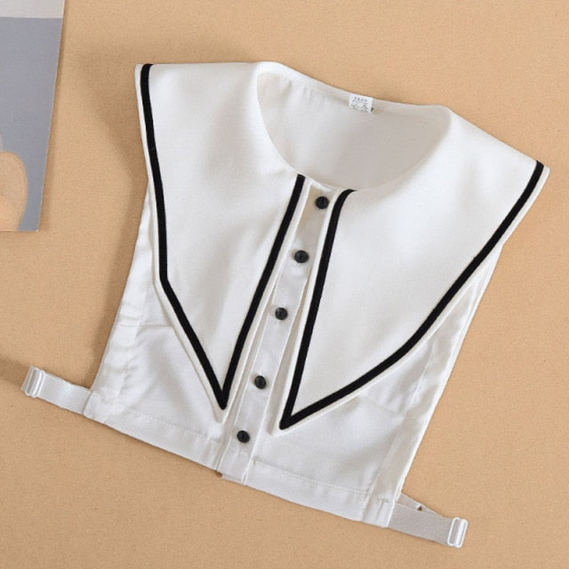 Women's Vintage White Fake Collar Zendrop