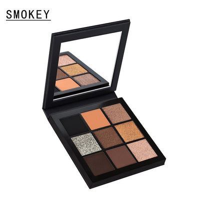 Earthy Smoky Makeup 9 Eyeshadows - DunbiBeauty, LLC