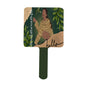 Handle Square Mirror｜Rubber -Black Woman with Flower, Green, Grace, Beauty (Designed by Dunbi)