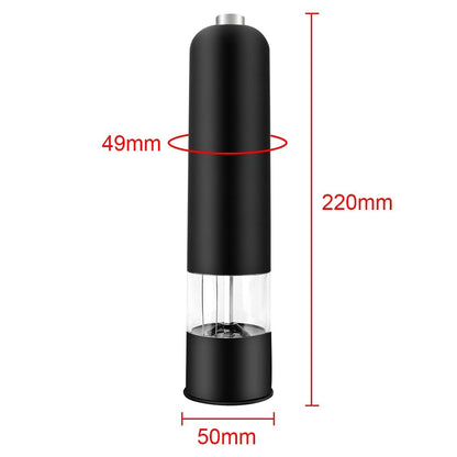 Electric Automatic Pepper Salt Mill Gadget Kitchen Tools Seasoning Bottle Spice Grinder Kitchen Accessories With LED Light - DunbiBeauty, LLC