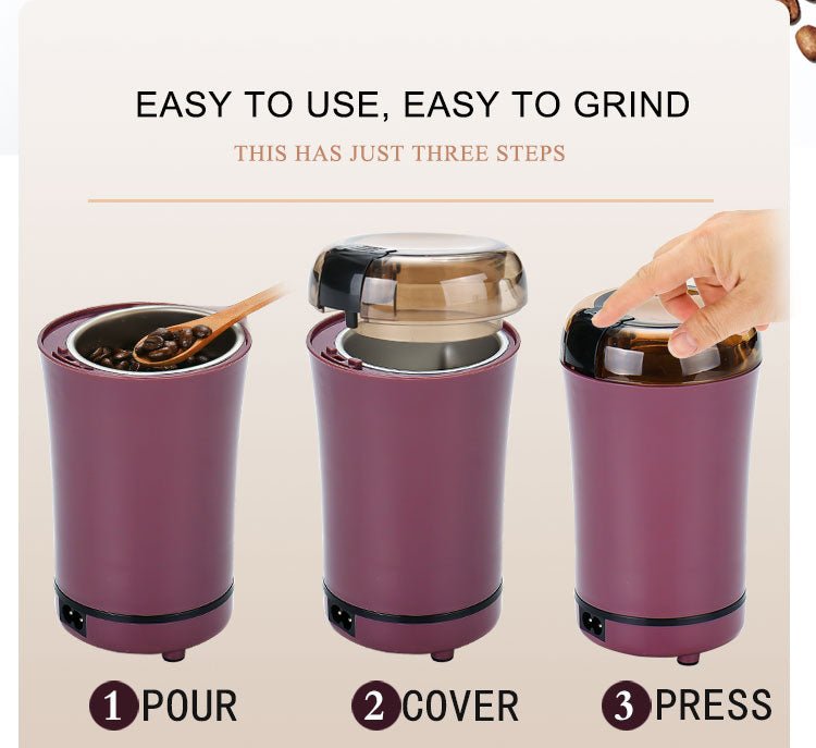 Electric Coffee Grinder Electric Kitchen Cereals Nuts Beans Spices Grains Grinder Machine Multifunctional Home Coffee Grinder - DunbiBeauty, LLC