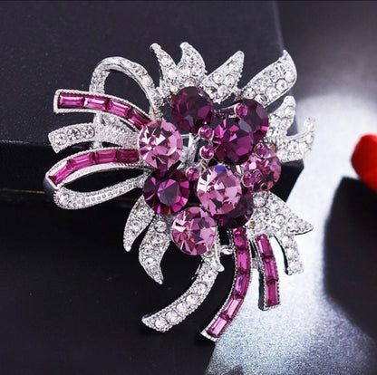 Elegant Alloy Crystal Brooch - DunbiBeauty, LLC