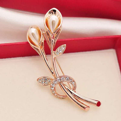 Elegant Alloy Crystal Brooch - DunbiBeauty, LLC