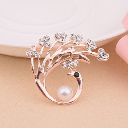 Elegant Alloy Crystal Brooch - DunbiBeauty, LLC