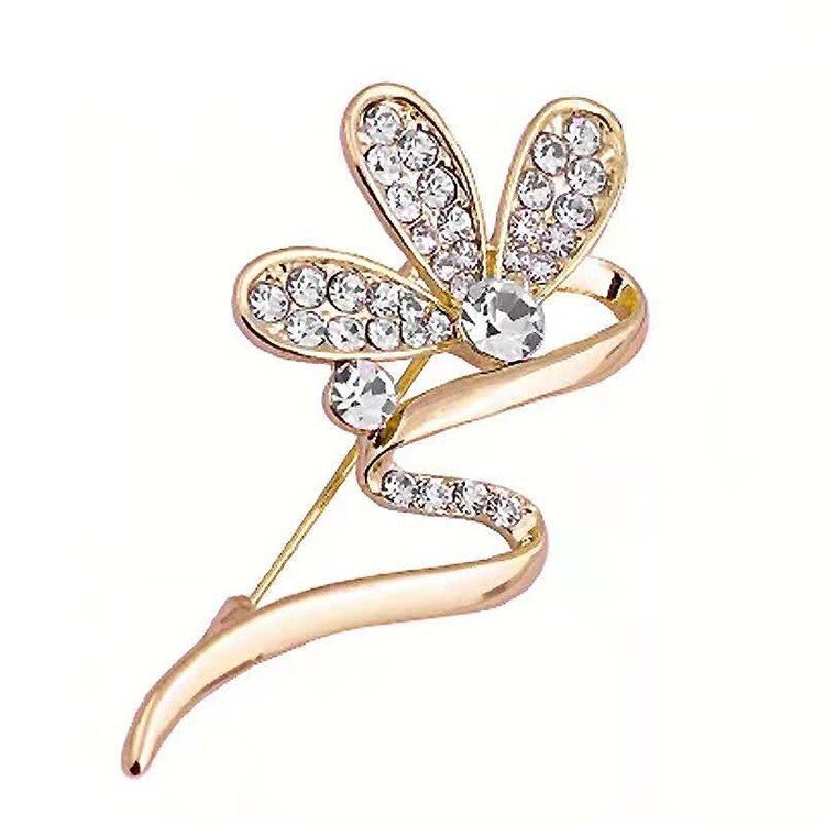 Elegant Alloy Crystal Brooch - DunbiBeauty, LLC