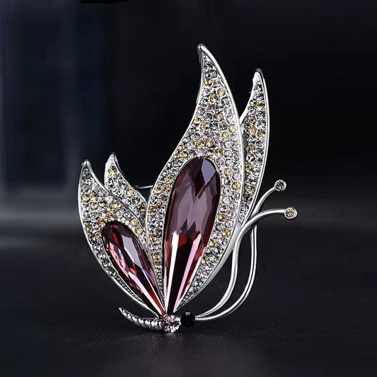 Elegant Alloy Crystal Brooch - DunbiBeauty, LLC