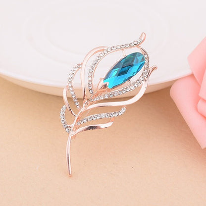 Elegant Alloy Crystal Brooch - DunbiBeauty, LLC