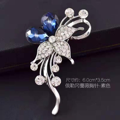 Elegant Alloy Crystal Brooch - DunbiBeauty, LLC