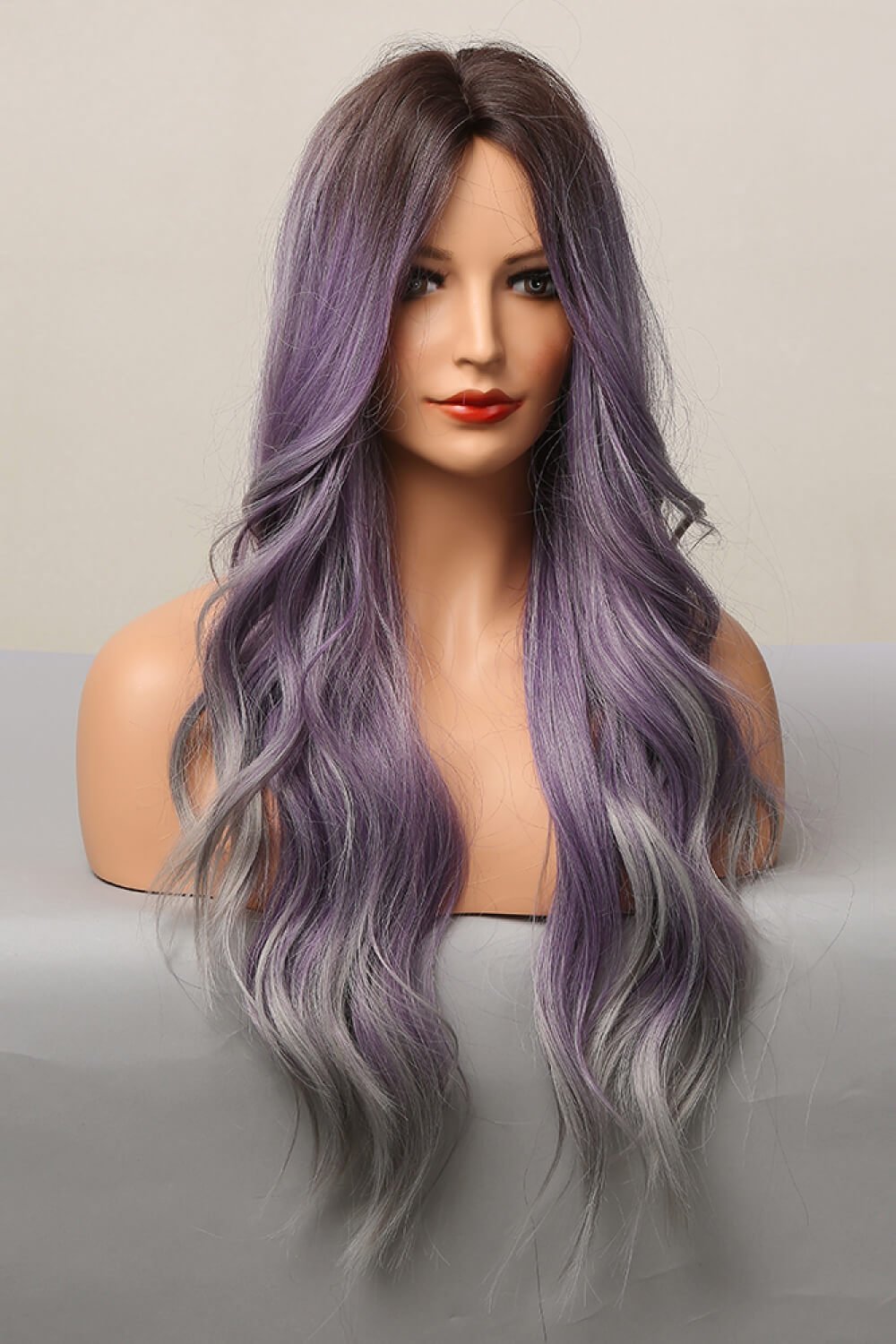 Elegant Wave Full Machine Synthetic Wigs in Purple 26'' - DunbiBeauty, LLC