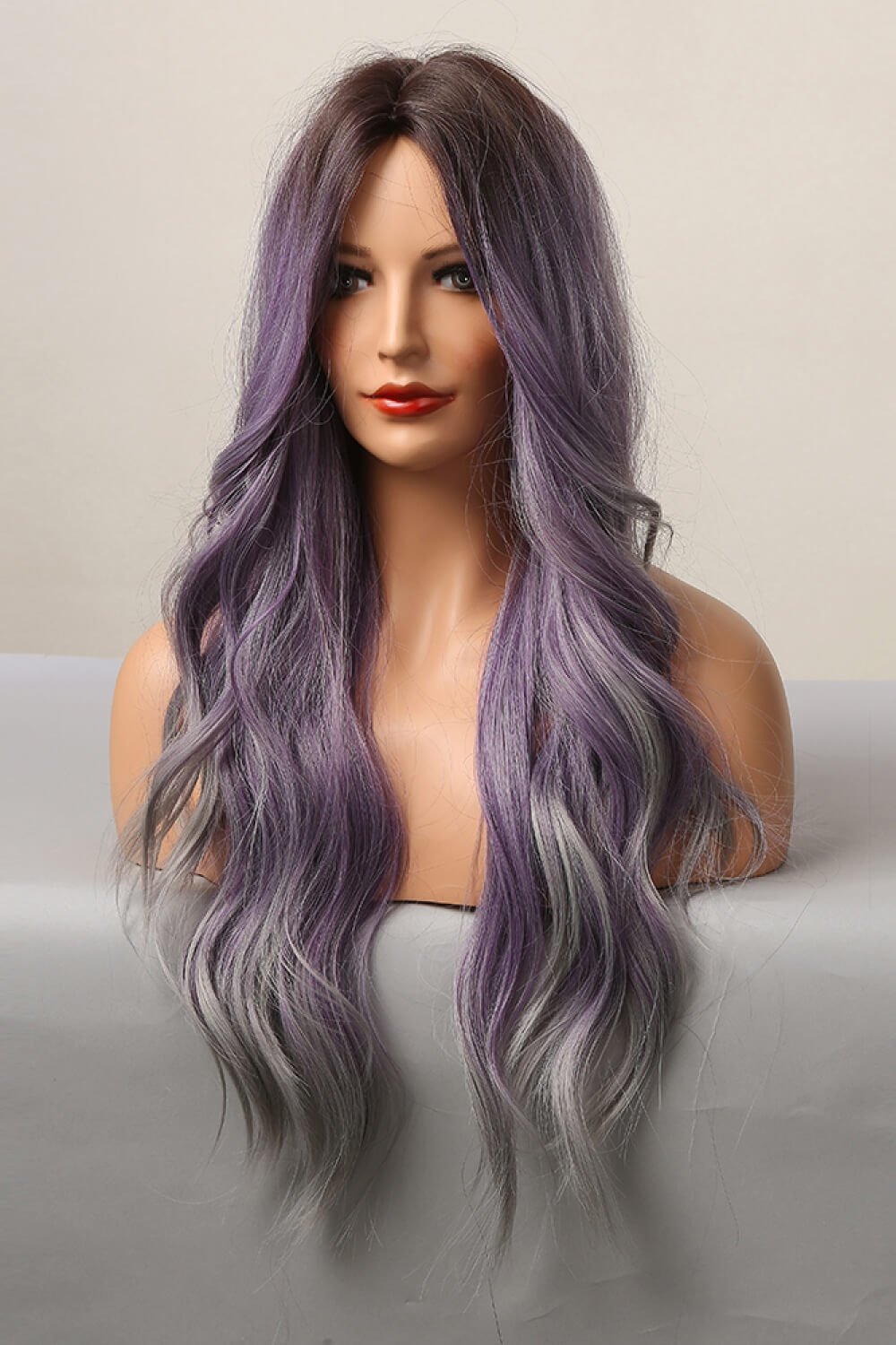 Elegant Wave Full Machine Synthetic Wigs in Purple 26'' - DunbiBeauty, LLC