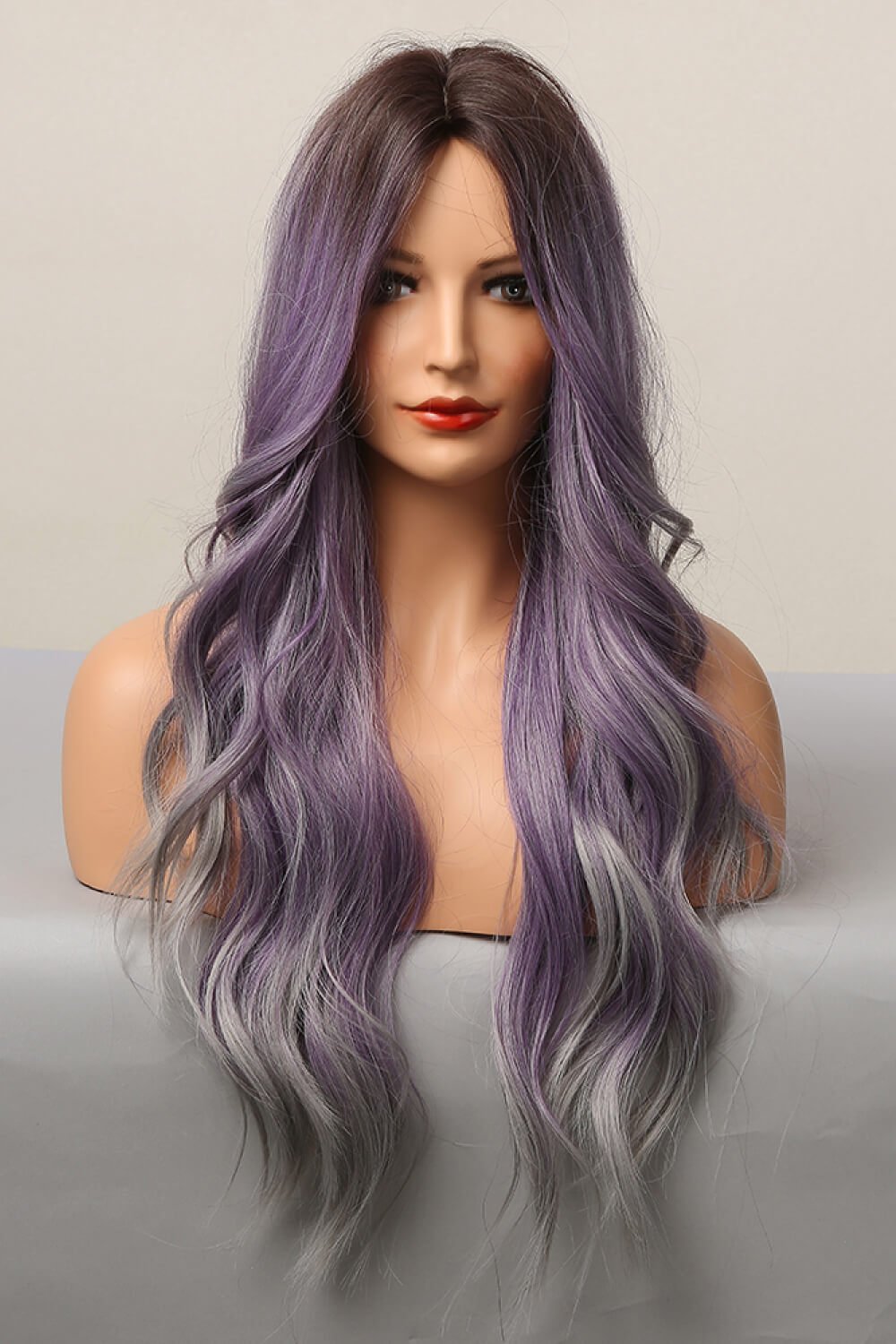 Elegant Wave Full Machine Synthetic Wigs in Purple 26'' - DunbiBeauty, LLC