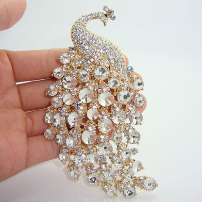 Extravagant Peacock Brooch - DunbiBeauty, LLC