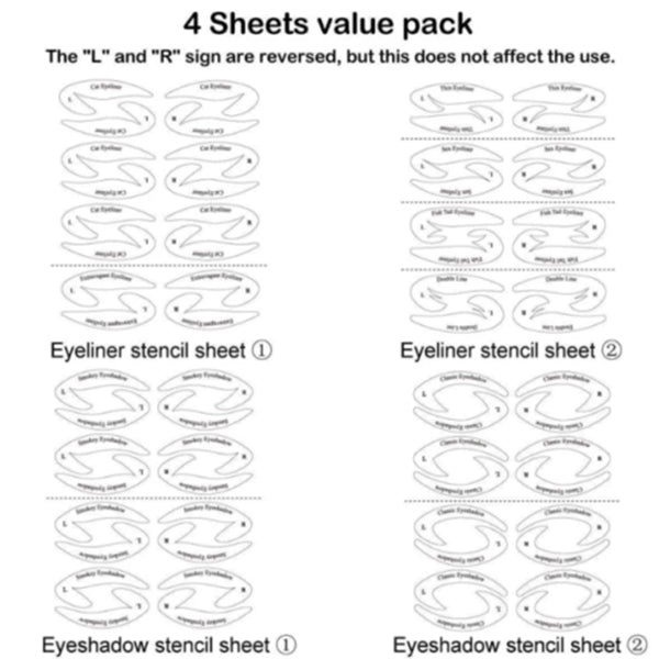 Eye shadow line template sticker - DunbiBeauty, LLC